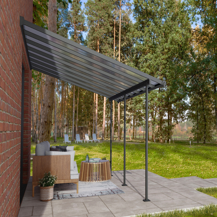 Terrassöverbyggnad Sierra 12,8 m² Antracitgrå Canopia by Palram 